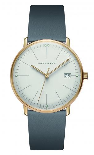 Junghans Damen Armbanduhr 047/7853.02 max bill Lederband softgrau
