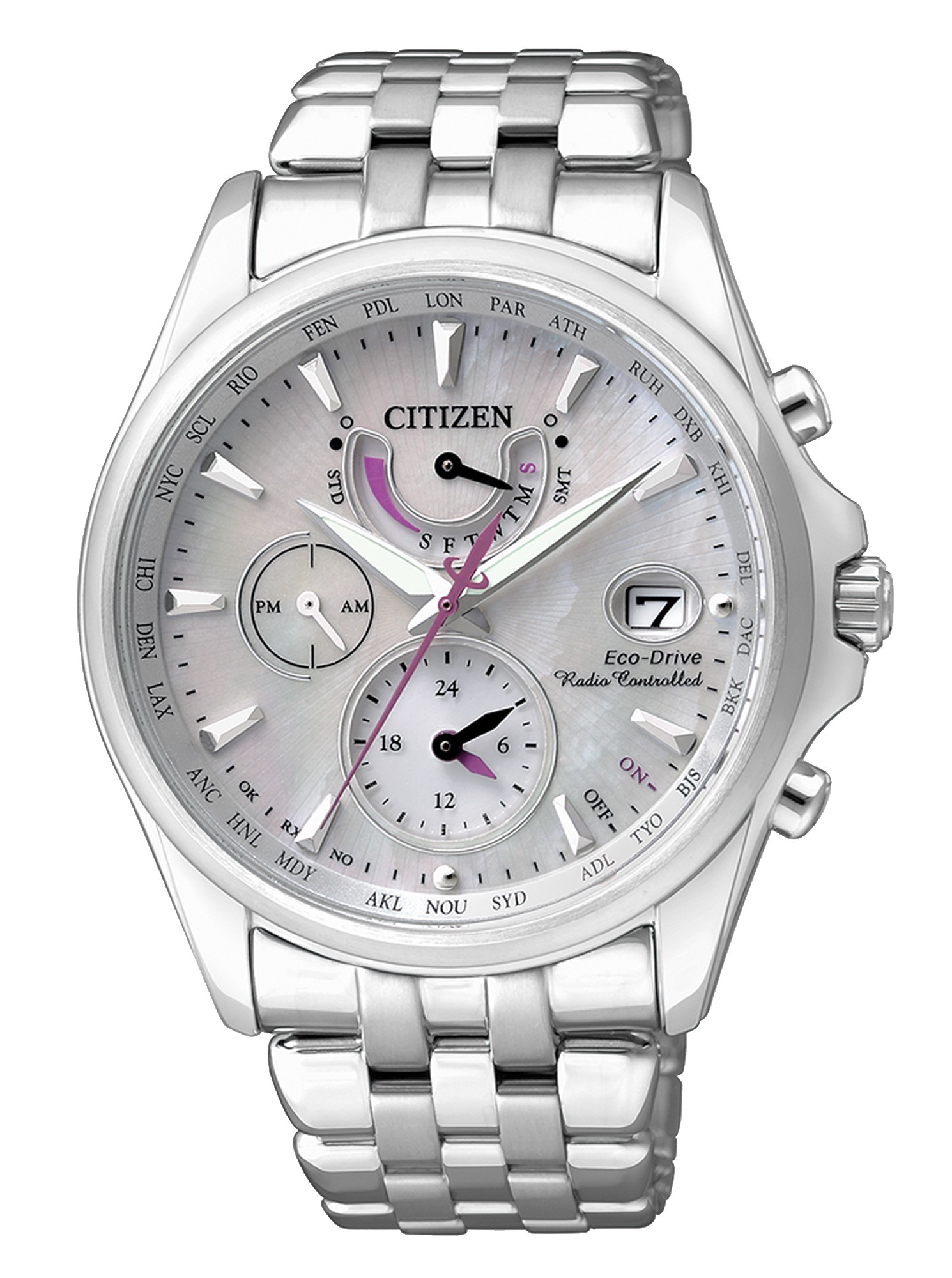 Citizen Damen Armbanduhr Elegant FC0010-55D Eco Drive Funkuhr