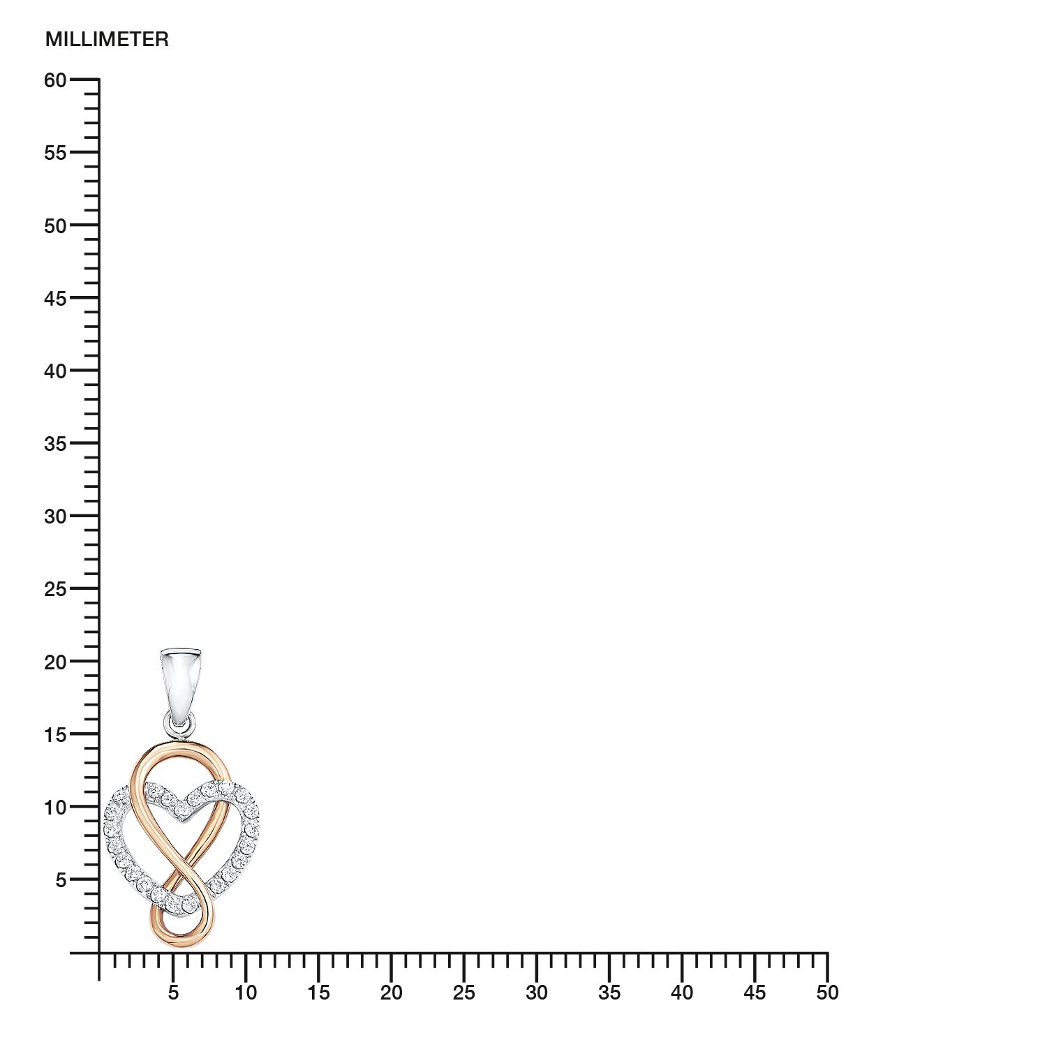 s.Oliver Damen Halskette 9081684 Herz Silber bicolor Zirkonia