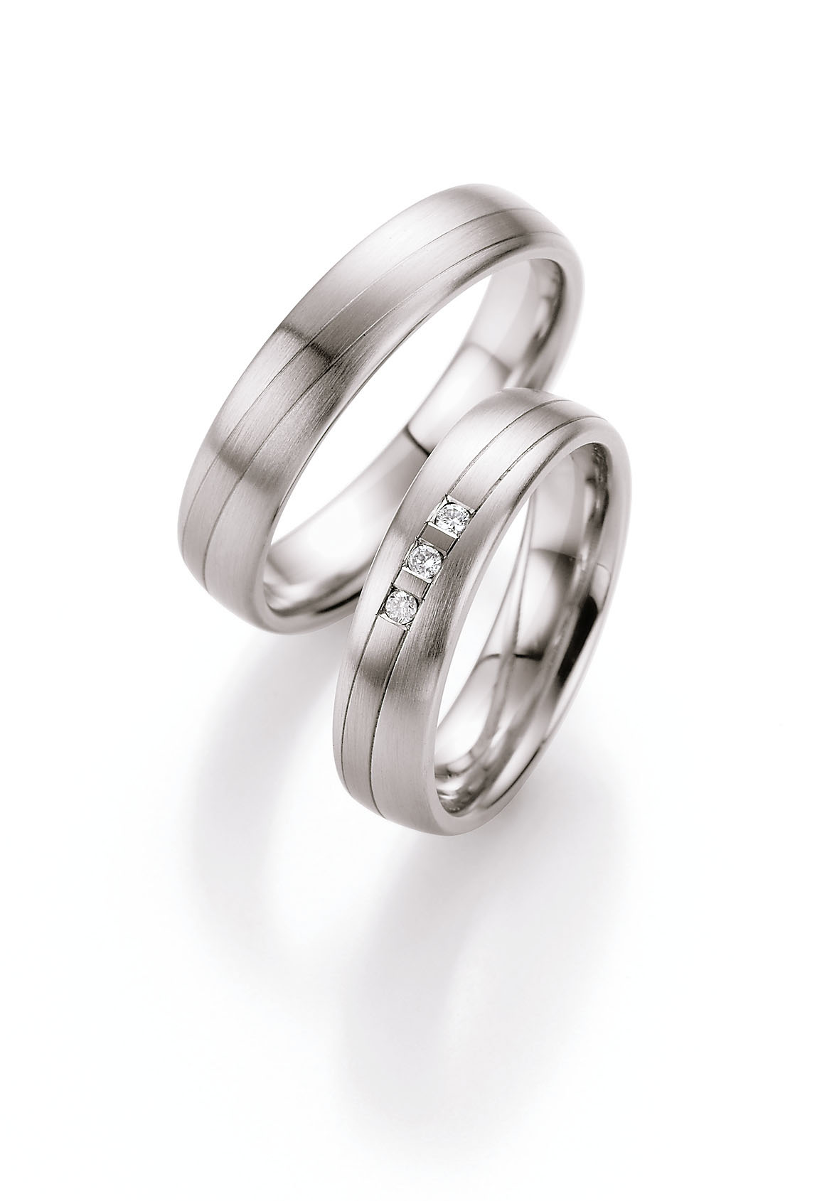 Eheringe Trauringe Honeymoon Edition Weissgold Palladium 74-10130 / 74-10140