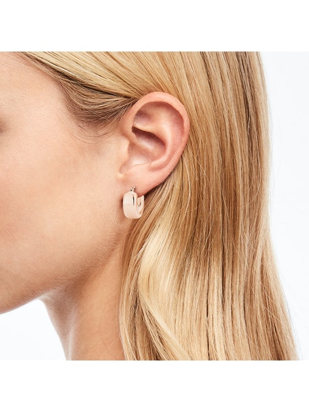s.Oliver Damen Creolen 2028467 Edelstahl Rose IP