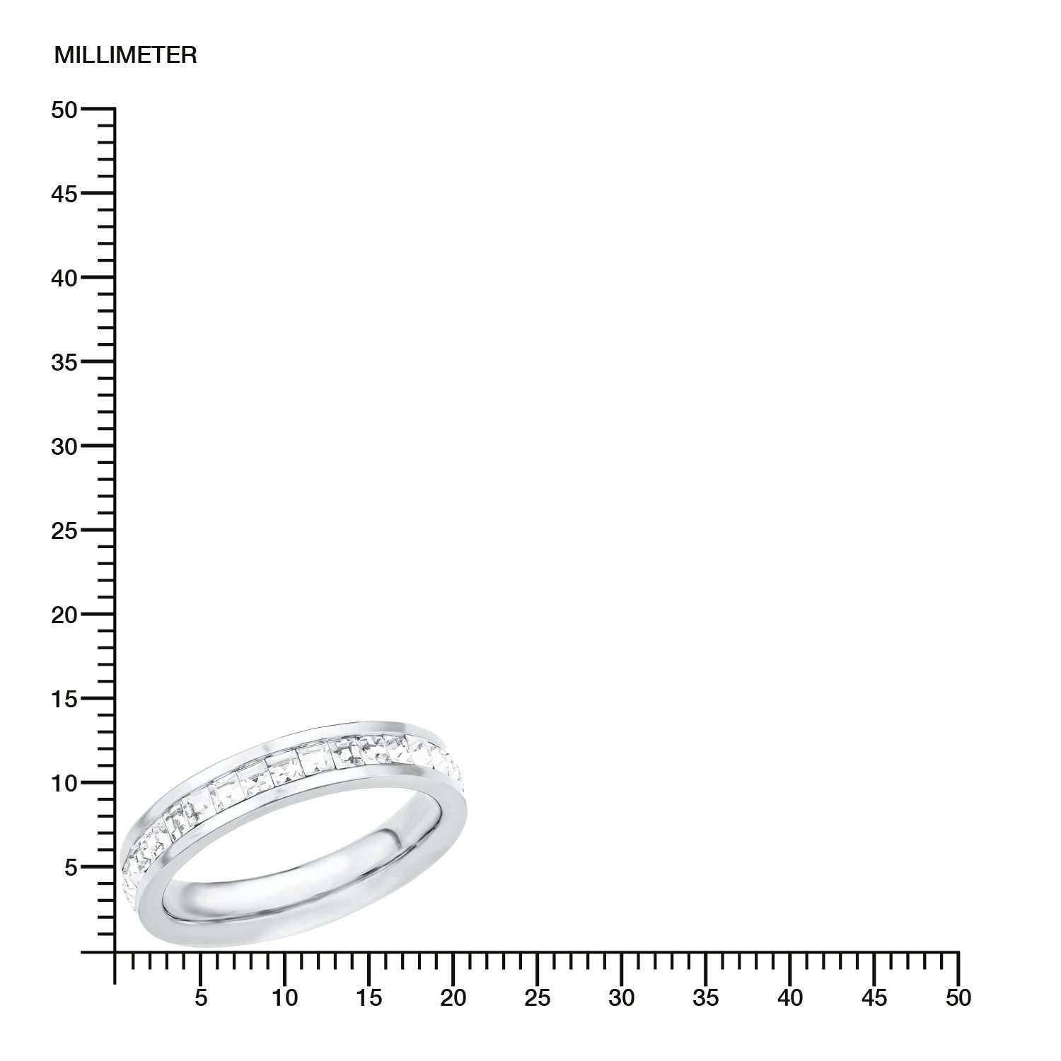 s.Oliver 2018540 Damenring Edelstahl Swarovski