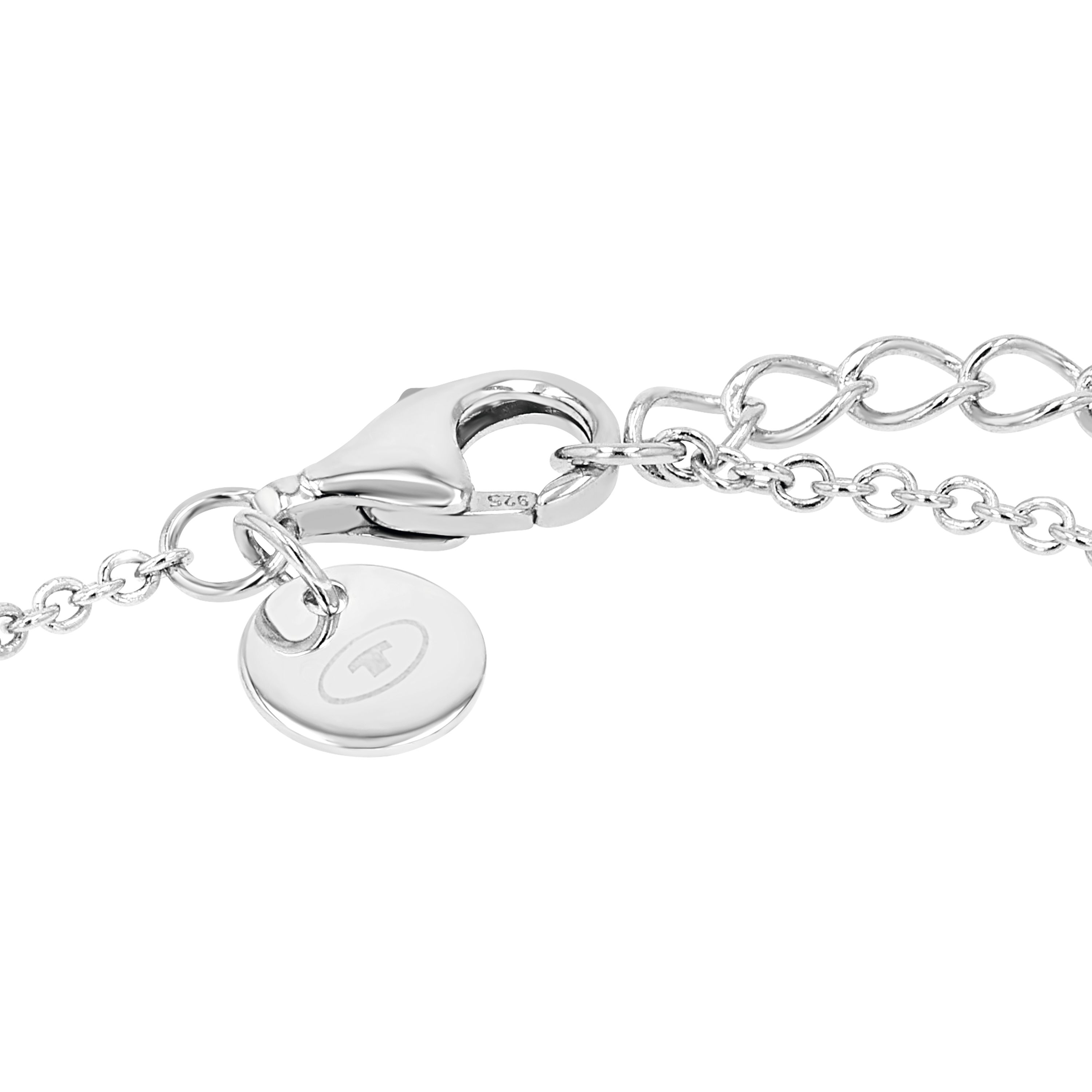 Tom Tailor Mädchen Armband 2101373 Herz Silber 925 synth. Zirkonia lila