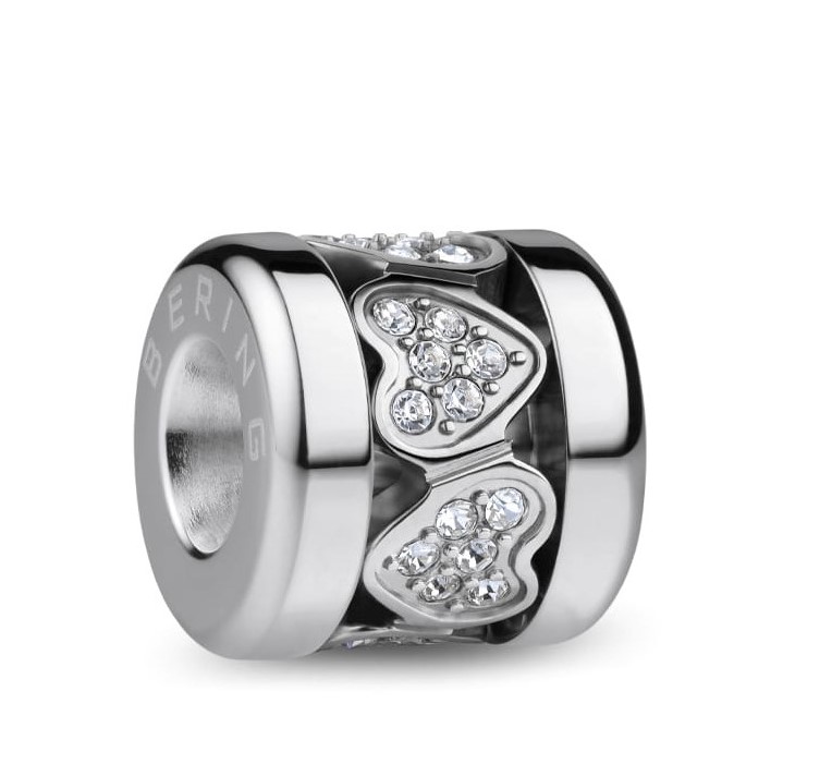 Bering Charm SparklingHeart-1 Edelstahl Zirkonia ARCTIC SYMPHONY COLLECTION