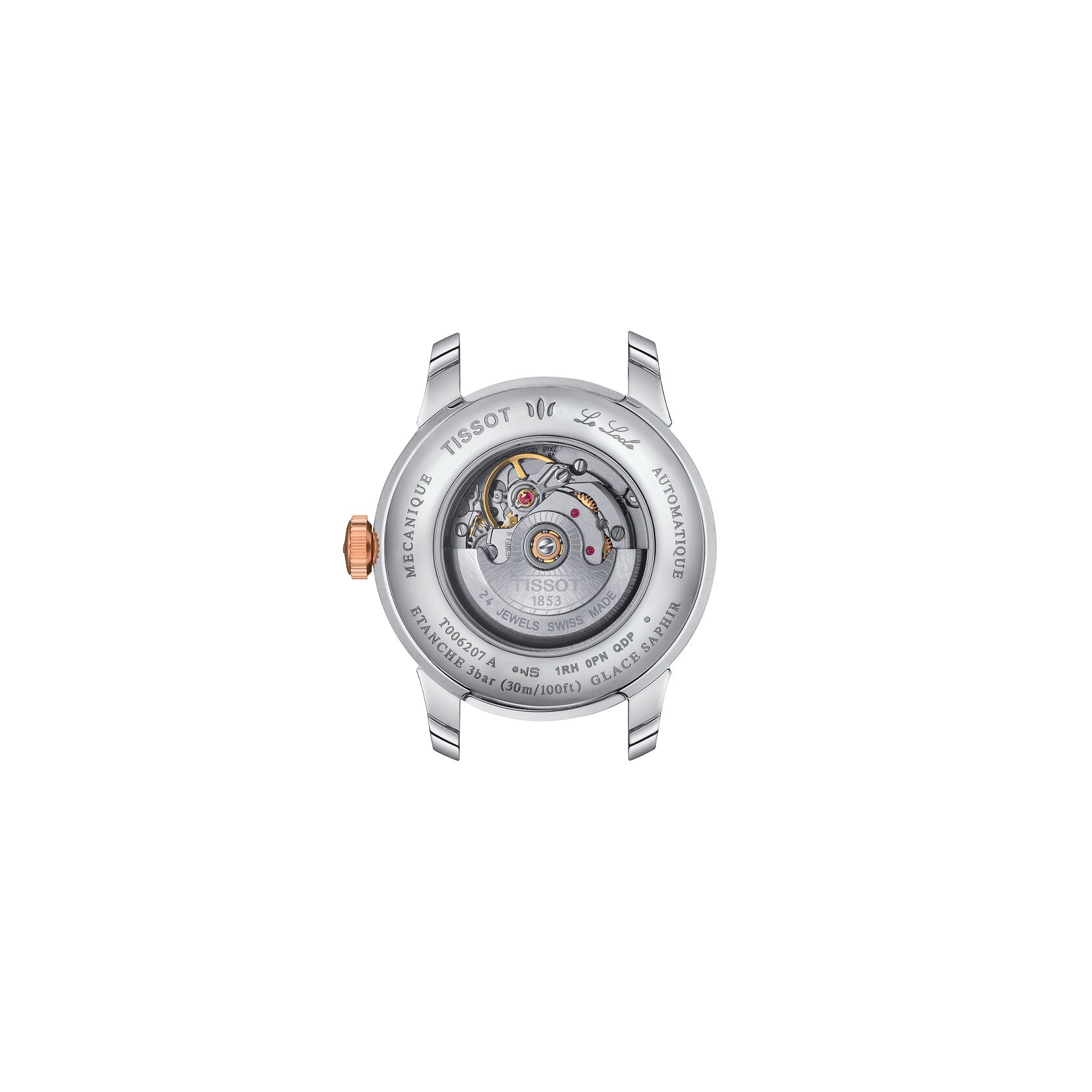 Tissot Damen Armbanduhr T006.207.22.116.00 Le Locle 29mm Automatik Edelstahl Bicolor Roségold PVD mit Diamantbesatz