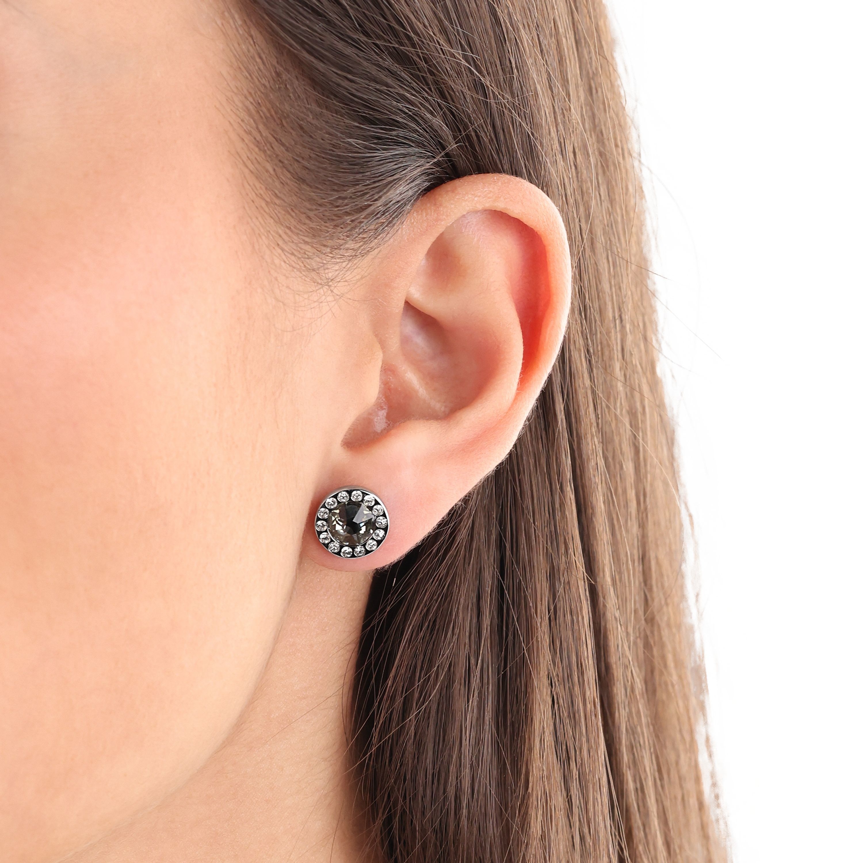 s.Oliver Damen Ohrstecker 2015124 Edelstahl mit synth. Kristallen