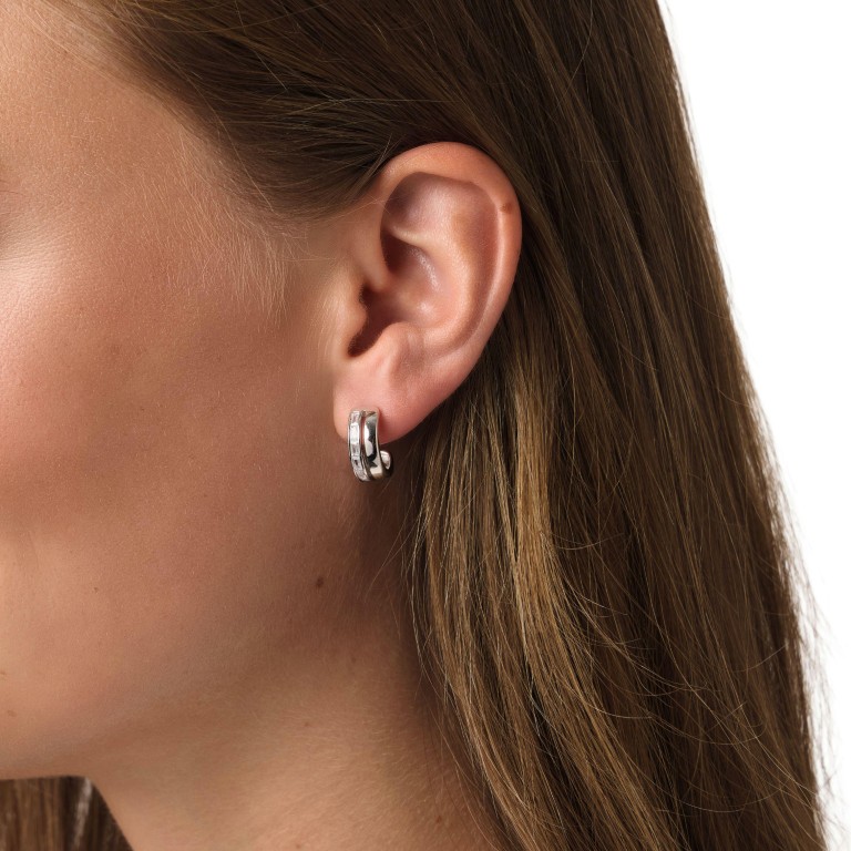 Tom Tailor Damen Halbcreolen 2101810 Silber 925 Zirkonia