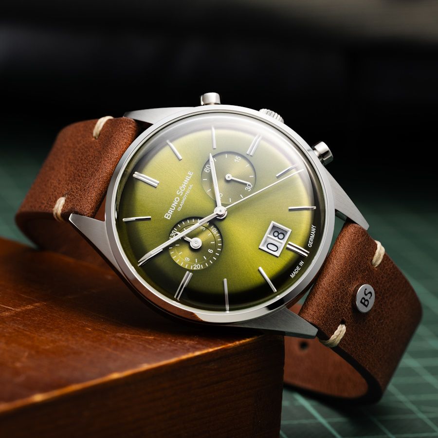 Bruno Söhnle Herren Chronograph Merano 17-13233-441 Lederband mahagonibraun