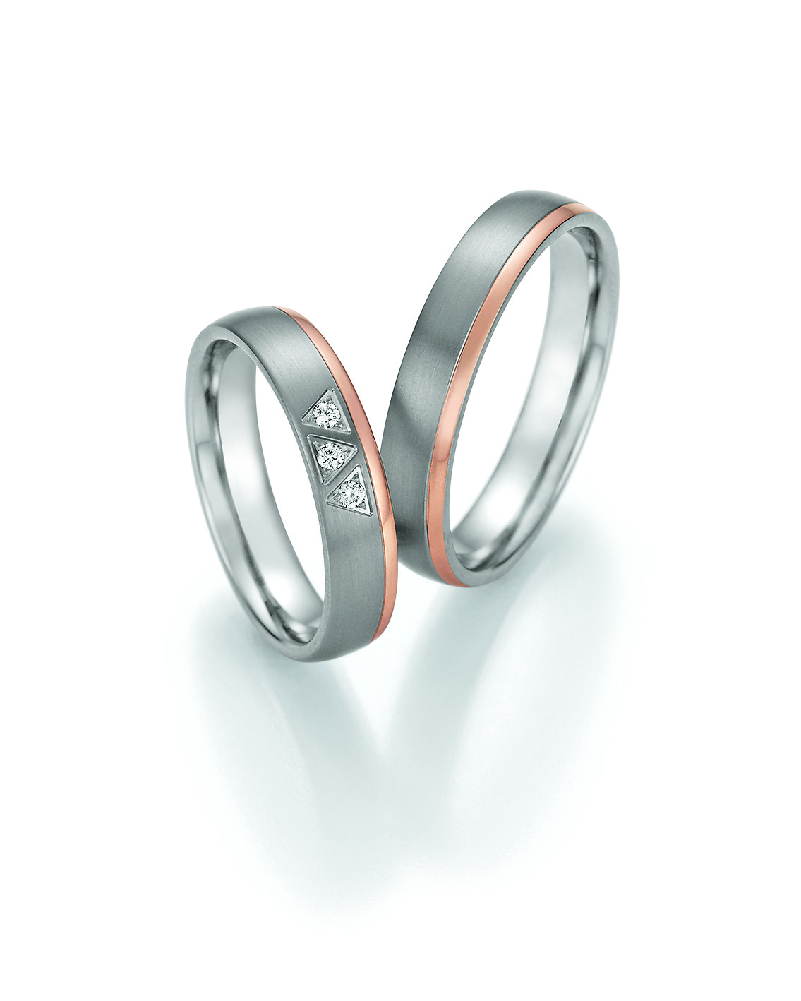 Eheringe Trauringe White Style Titan Gold Starlight 78-10130 / 78-10140