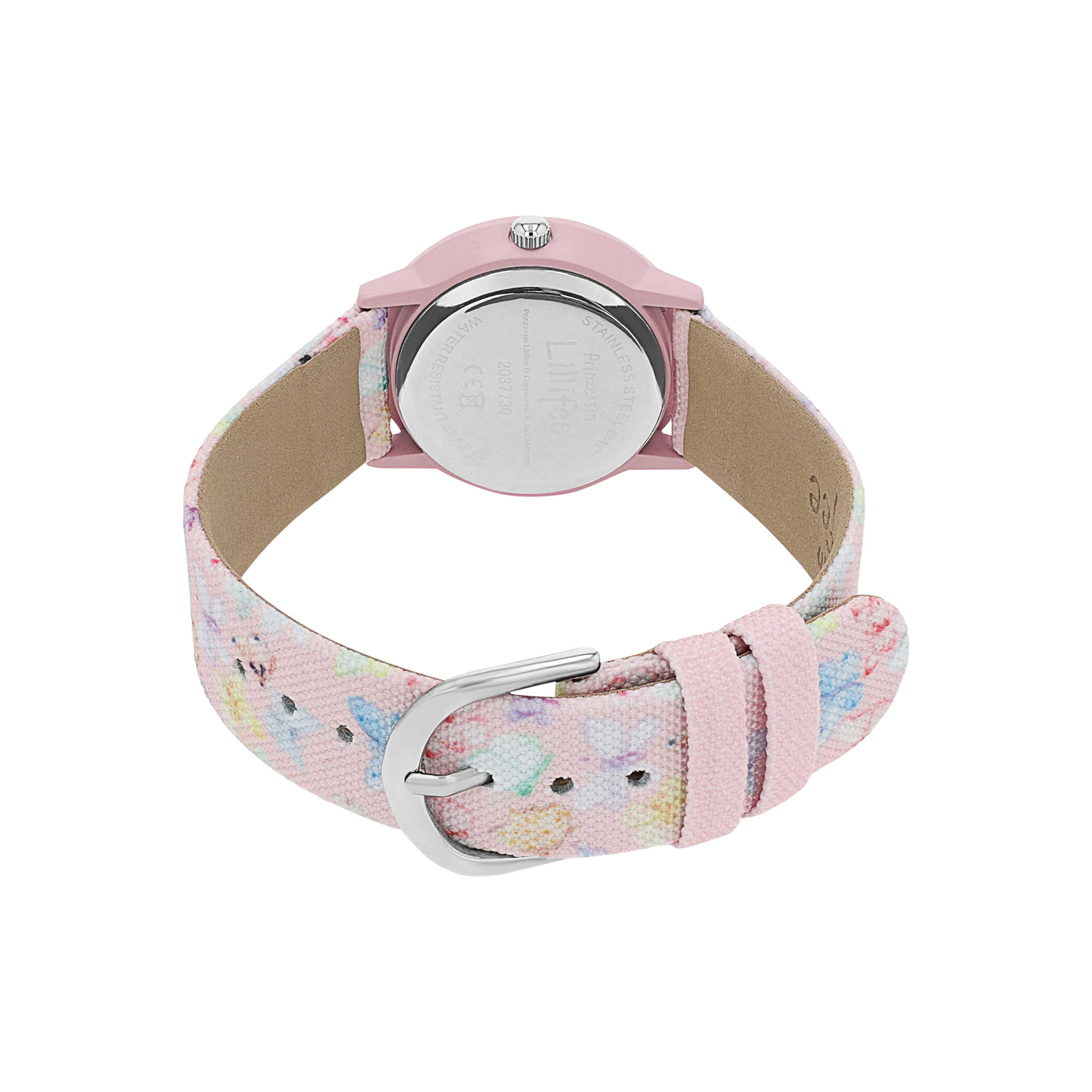 Prinzessin Lillifee Mädchen Armbanduhr 2037730 Textilband Schmetterlinge rosa