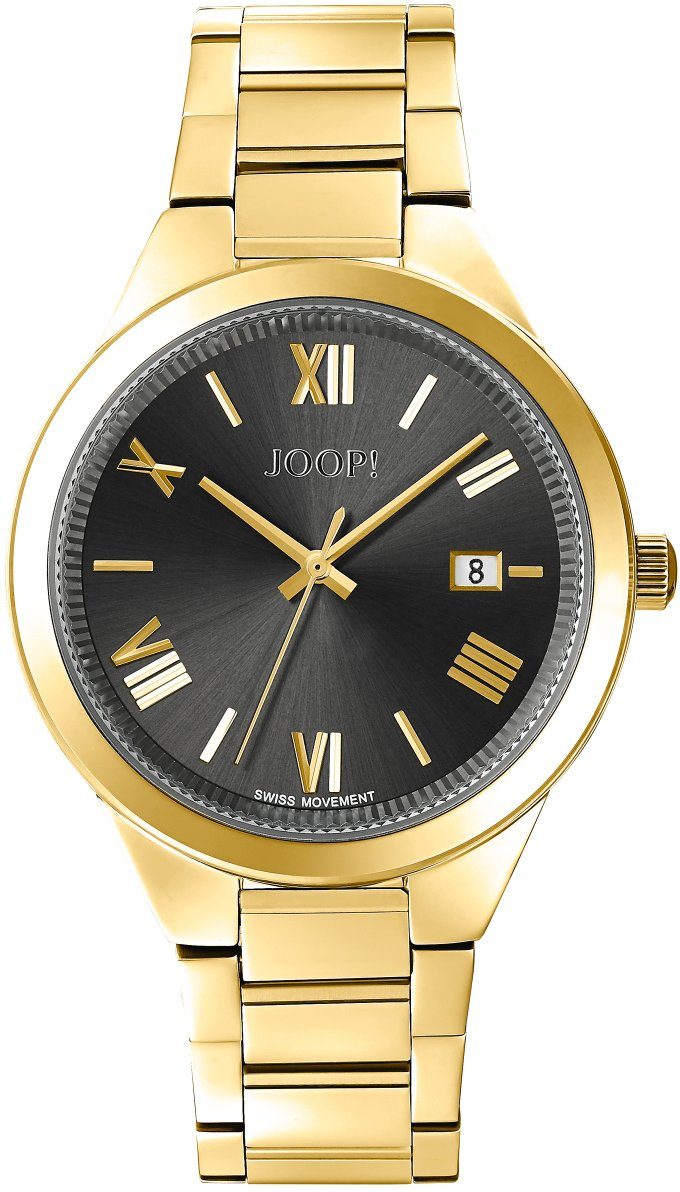 JOOP! Damen Armbanduhr 2032603 Edelstahl gelbgold IP
