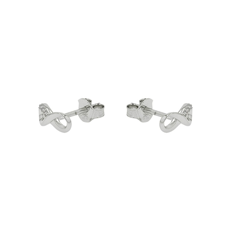Tom Tailor Damen Ohrstecker Infinity 2100585 Silber 925 synth. Zirkonia