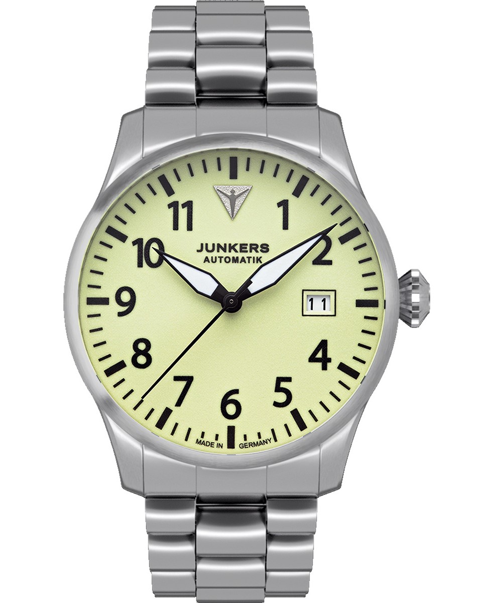 Junkers Herren Armbanduhr Automatik 9.58.03.13.M limited Edition 100 Jahre Nachtflug 