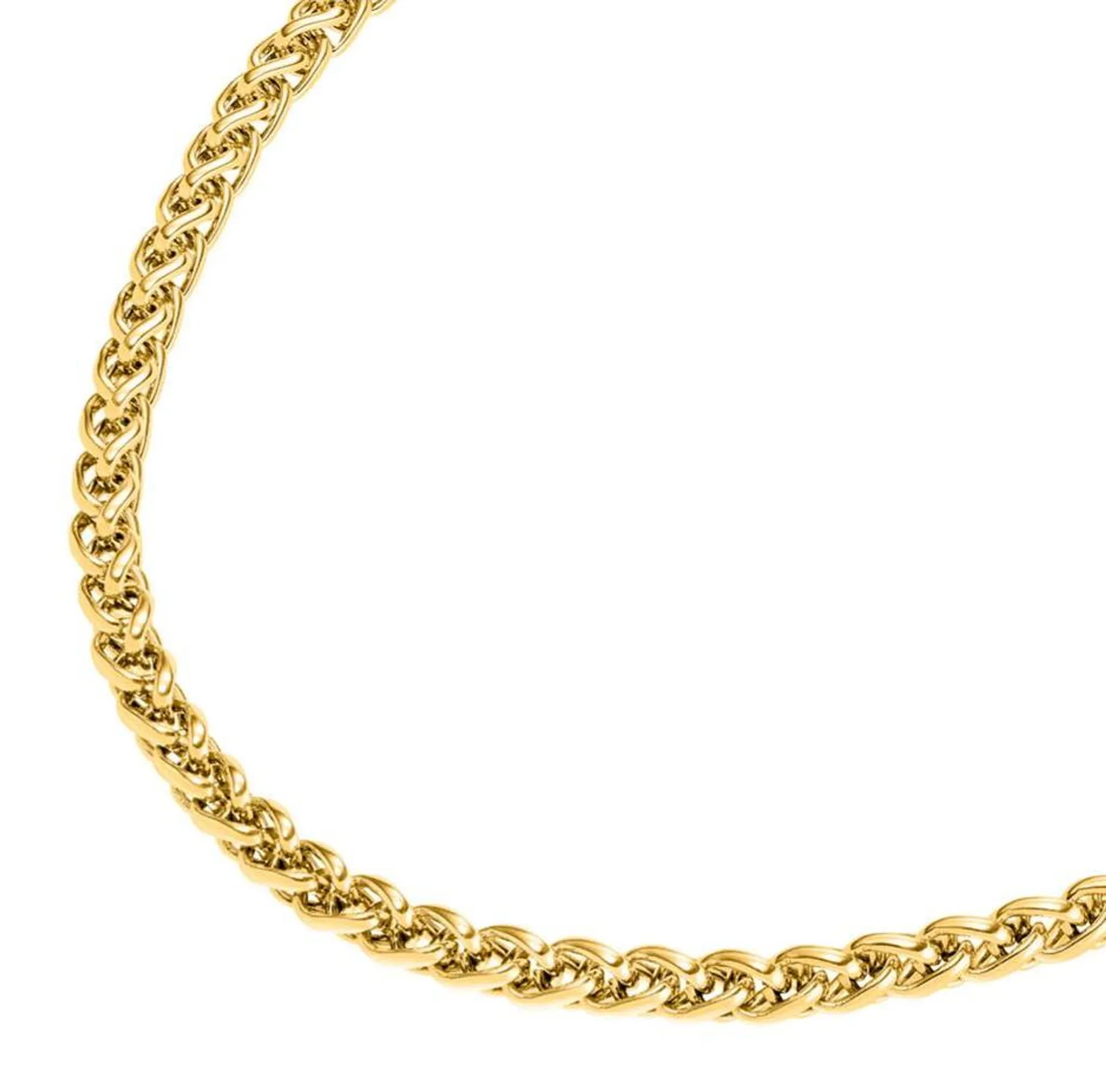 Boccia Damen Collier 08102-02 Zopfmuster Titan goldplattiert