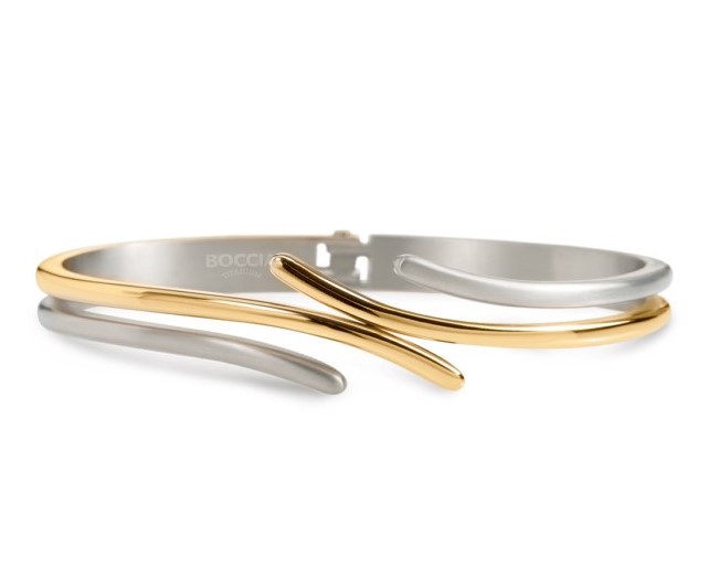 Boccia Damen Armreif 0396-03 Titan teil-goldplattiert