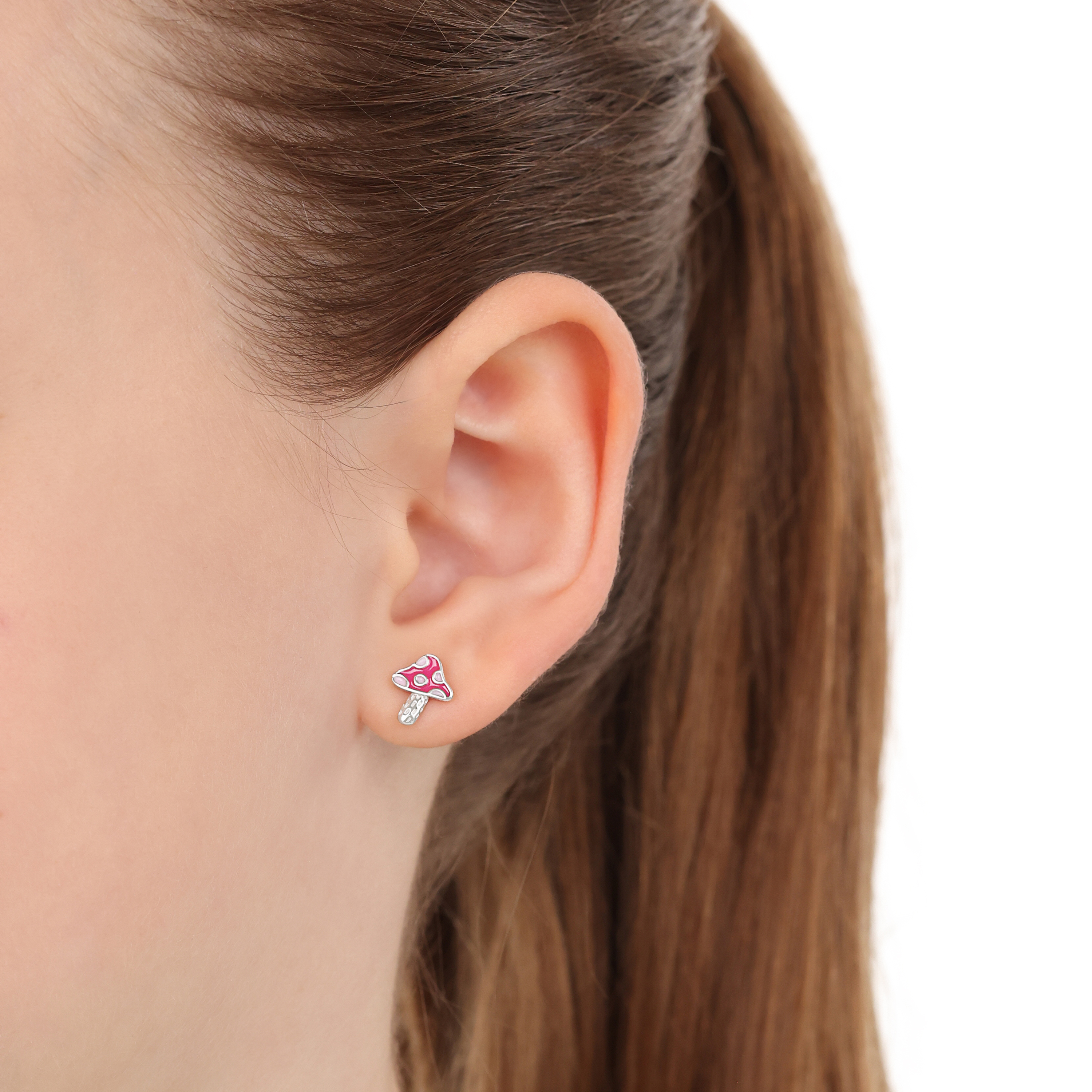 Lillifee Mädchen Ohrstecker 2040630 Fliegenpilz Silber 925