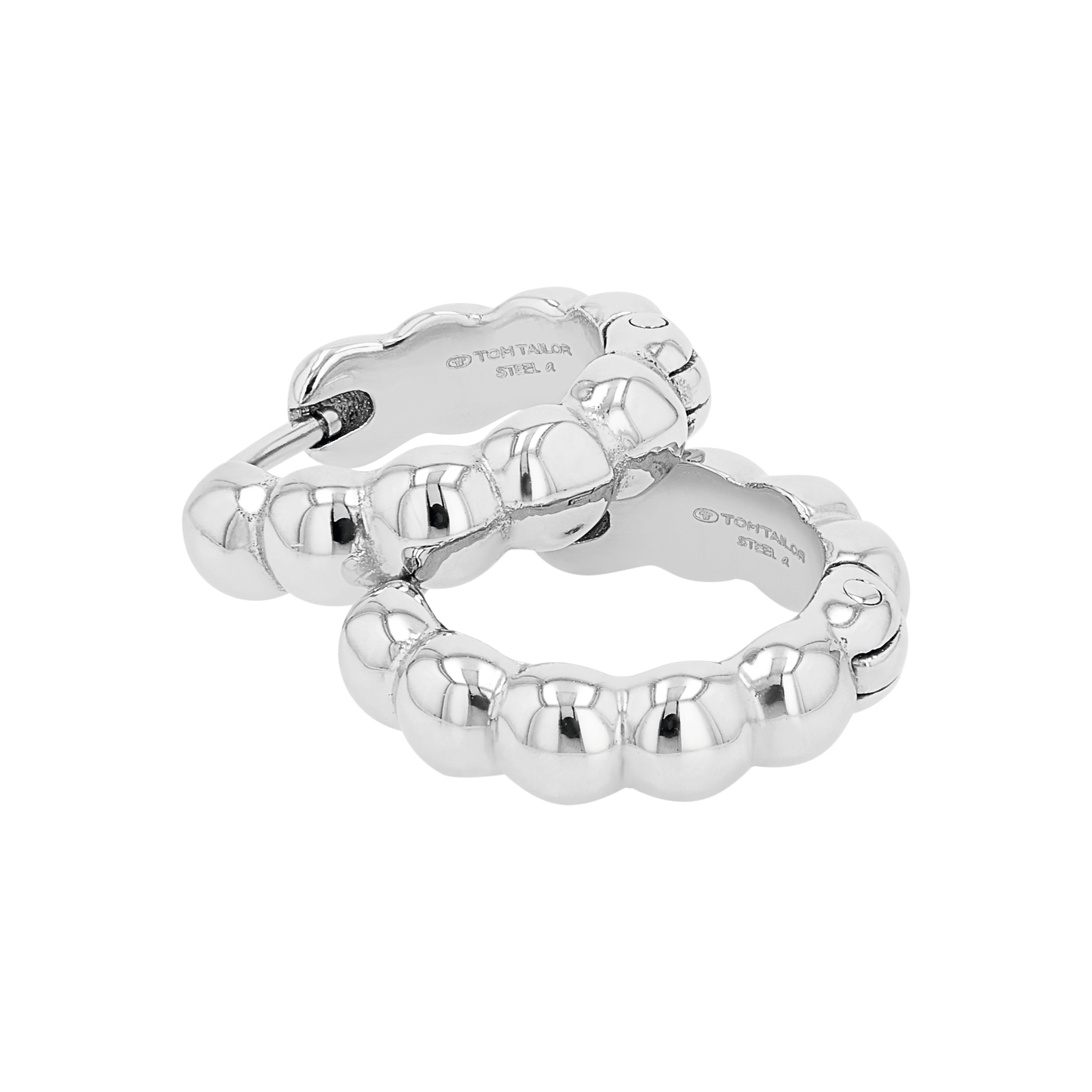 Tom Tailor Damen Creolen 2101359 Edelstahl Kugeldesign