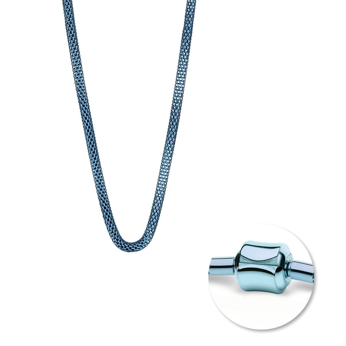 Bering Damen Halskette 423-130-X0 ARCTIC SYMPHONY Edelstahl blau IP