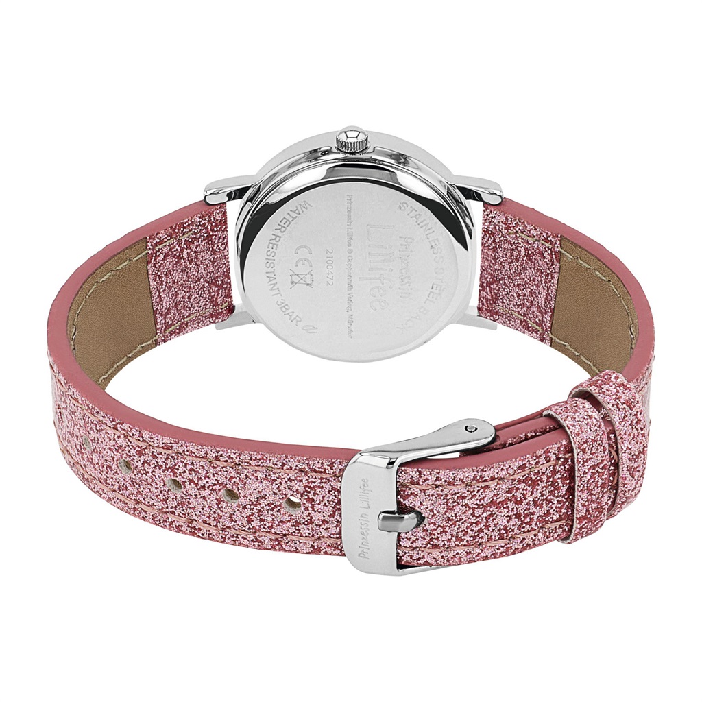 Prinzessin Lillifee Mädchen Armbanduhr 2100472 Kunstlederband pink glitzer