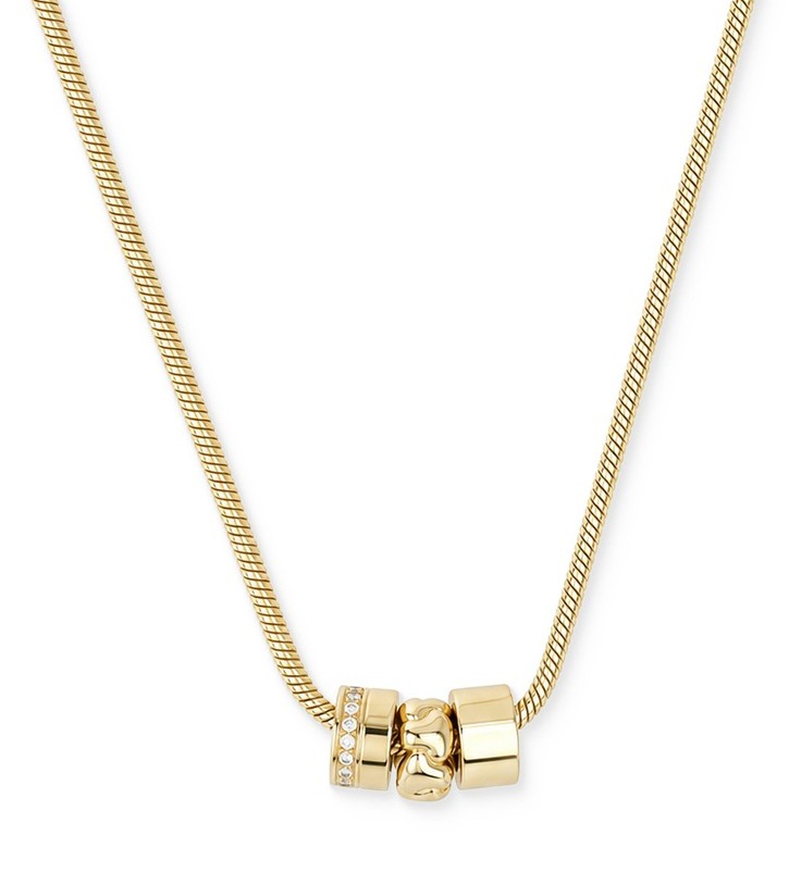 Tom Tailor Damen Halskette 2101825 Edelstahl Schlangengliederung mit Schmuck-Beads goldplattiert