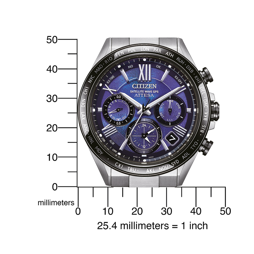 Citizen Herren Chronograph CC4075-50L UNITE with BLUE Satellite Wave Solar Eco-Drive Limited Edition