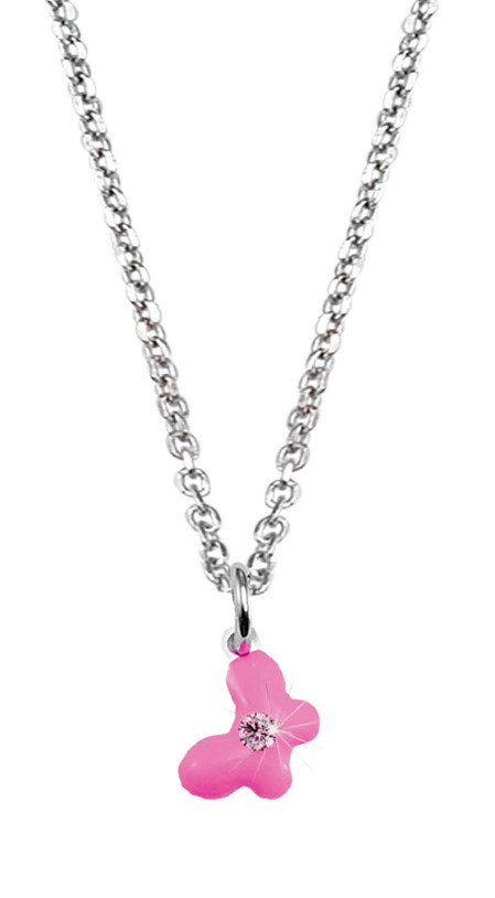 Scout Halskette Schmetterling 261106200 Silber 925 Emaille pink