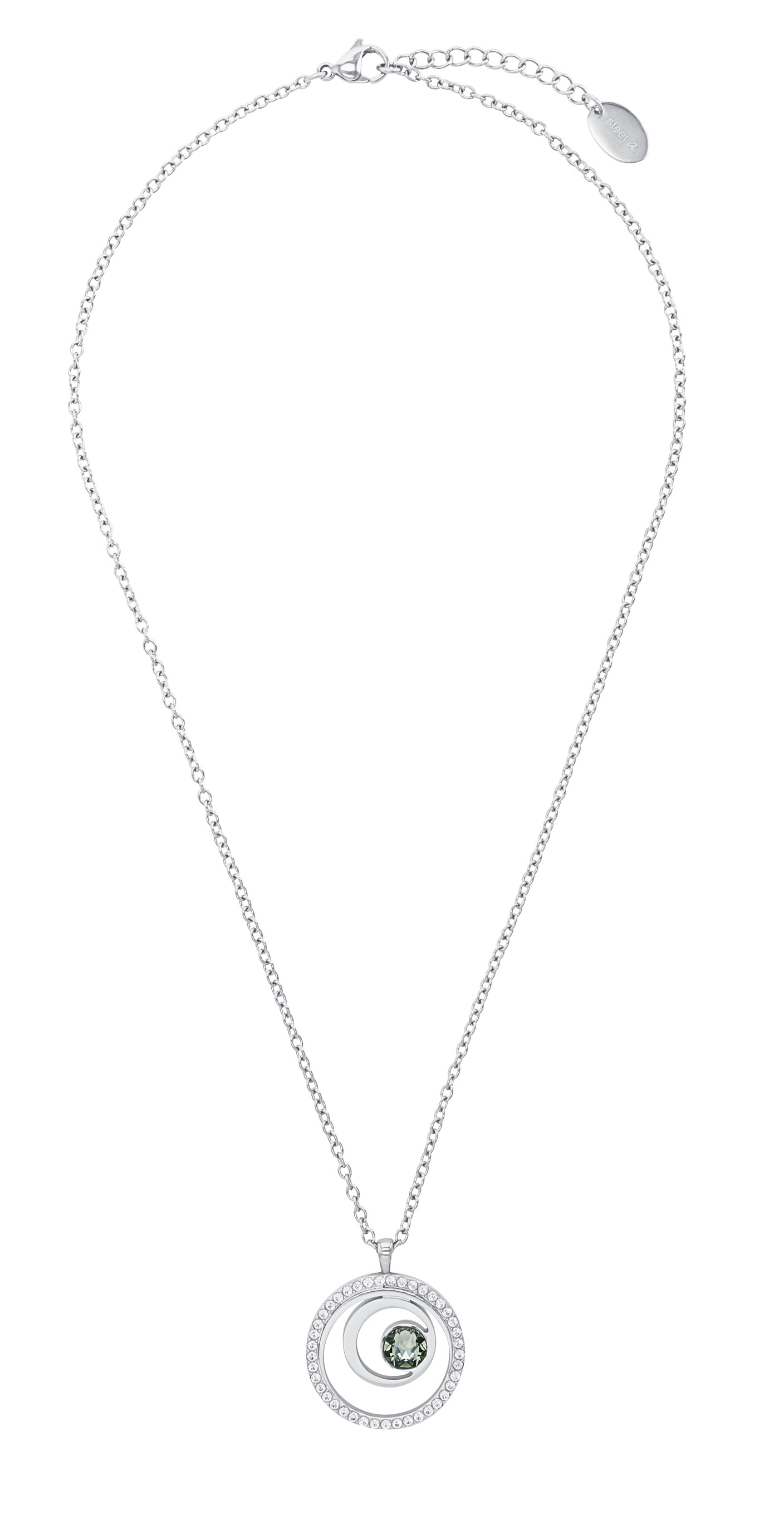 s.Oliver Damen Halskette 2015126 Edelstahl Crystals